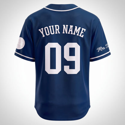 Custom Midnight Blue Split-Flex Jersey | Personalized Dual-Chest Button-Down Shirt | Y2K Streetwear Layering Top