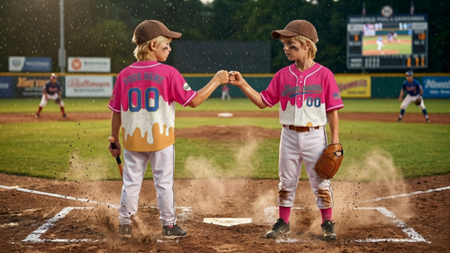 Personalized Ice Cream Drip Baseball Jersey