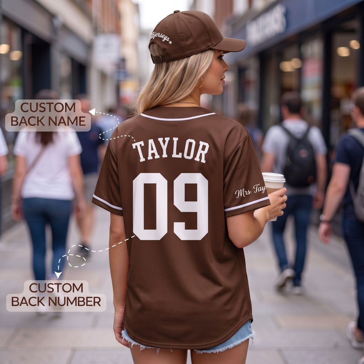 Custom Earth Brown Split-Flex Jersey | Personalized Dual-Chest Button-Down Shirt | Y2K Streetwear Layering Top