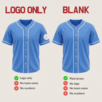 Custom Powder Blue Split-Flex Jersey | Personalized Dual-Chest Button-Down Shirt | Y2K Streetwear Layering Top