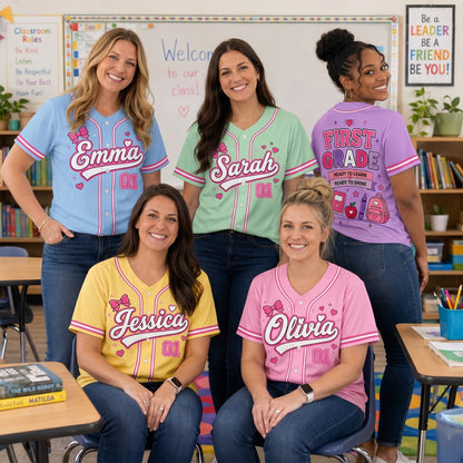 Personalized Back To School Baseball Jersey | Custom Name, Number & Grade Outfit for Girls & Boys