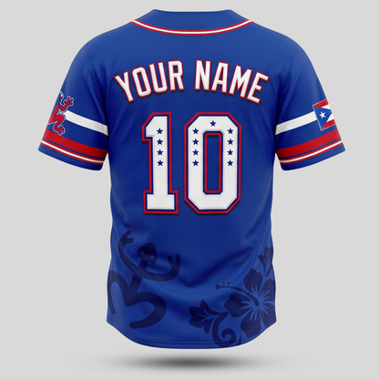 Personalized Puerto Rico 3D Baseball Jersey | Custom Name & Number