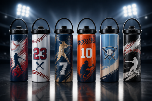 Custom 3D Baseball Jersey Style Water Bottle