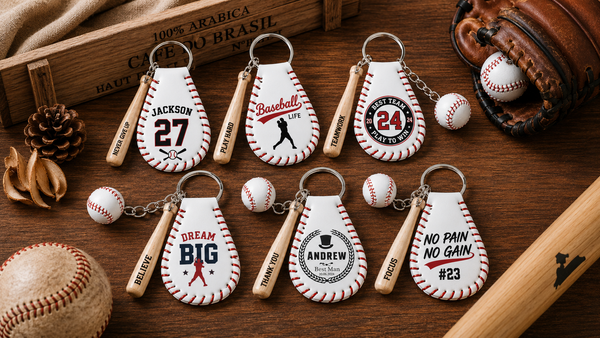 Custom Leather Baseball Keychain Gift | Must-Have Accessory for True Fans