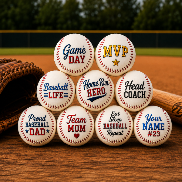 Custom Embroidered Baseball Ball | Ultimate Gift for Players & Coaches