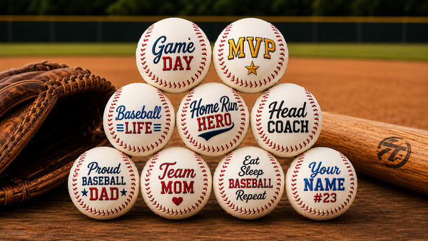 Custom Embroidered Baseball Ball | Ultimate Gift for Players & Coaches