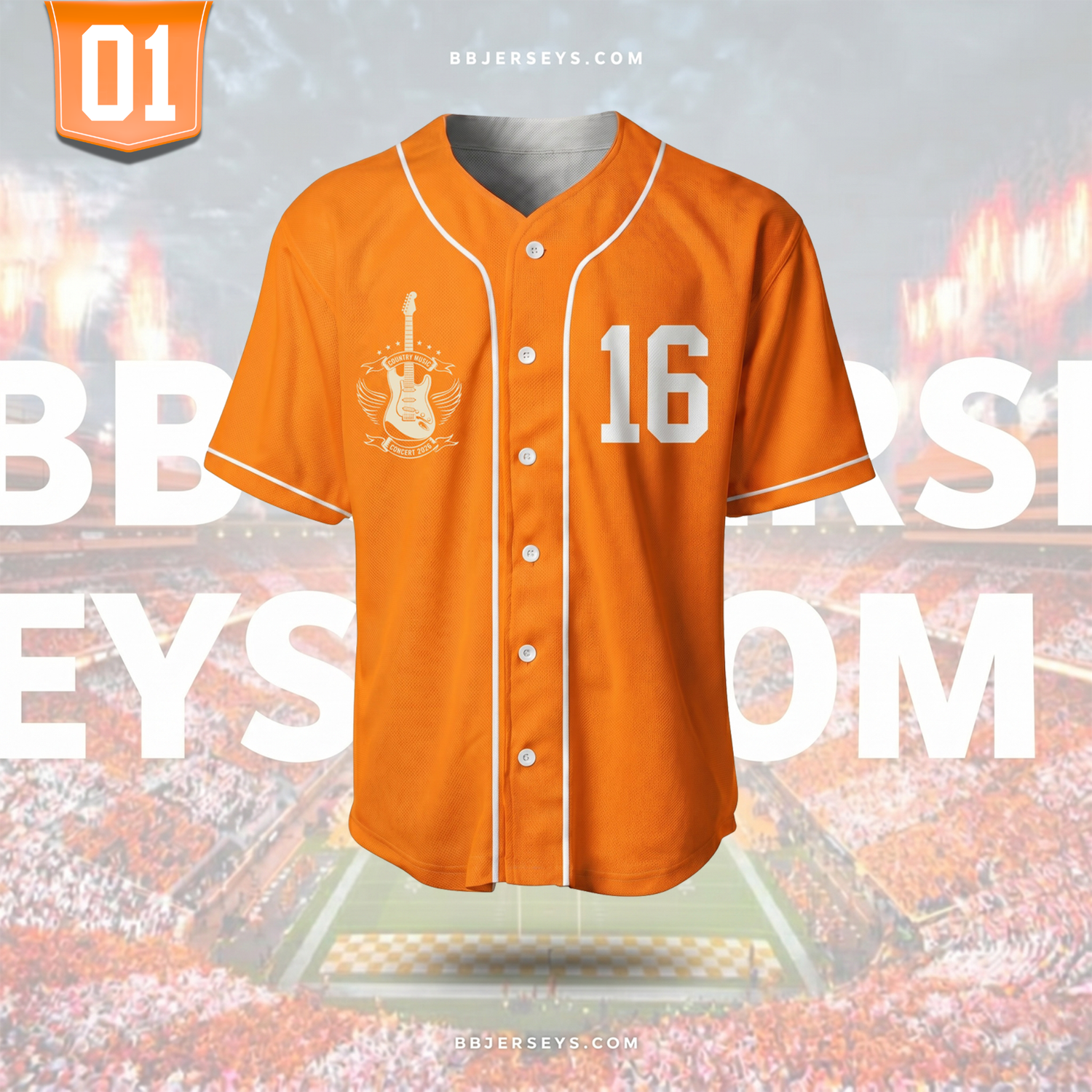 Country Music Concert 2026 Custom Baseball Jersey