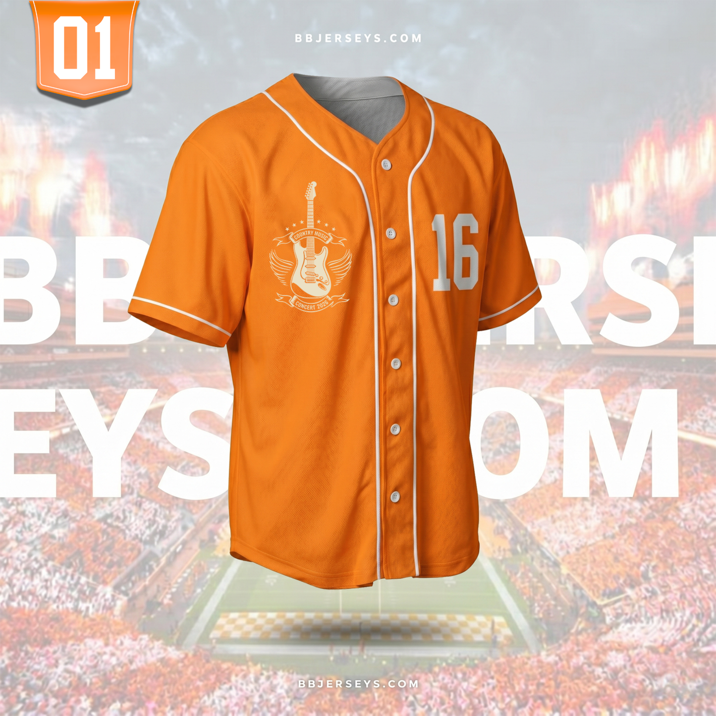 Country Music Concert 2026 Custom Baseball Jersey