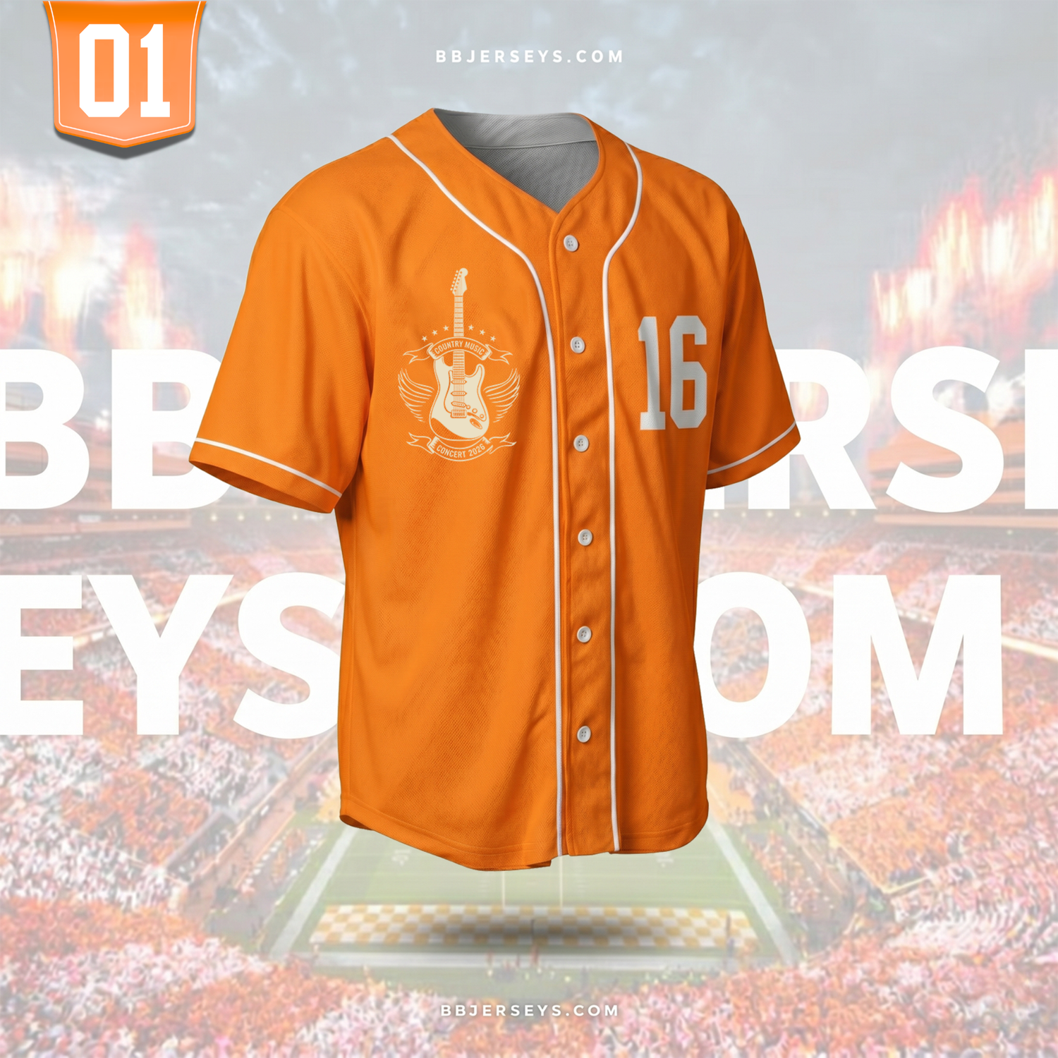 Country Music Concert 2026 Custom Baseball Jersey