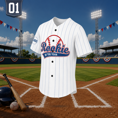 Personalized Mommy Daddy Of the Rookie Baseball Jersey