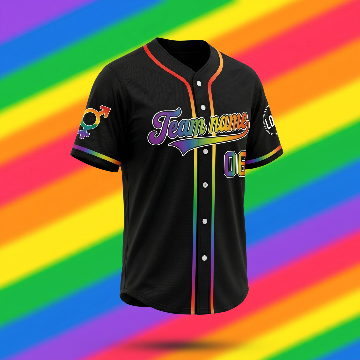 Custom LGBTQ Pride Month Baseball Jersey | Personalized Name & Number