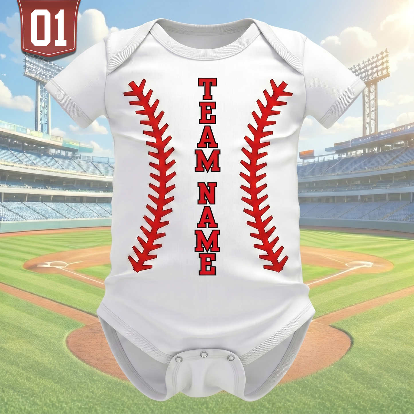 Custom Baby Baseball Jersey Bodysuit