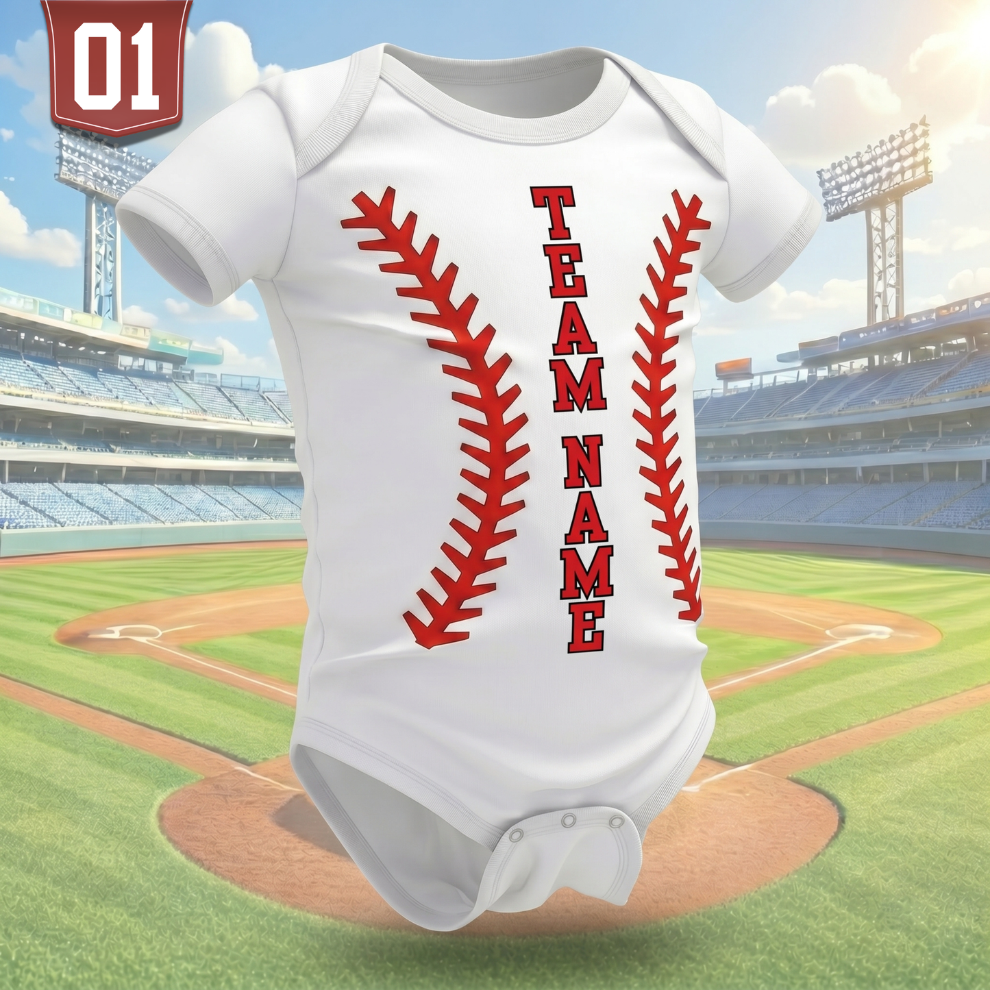 Custom Baby Baseball Jersey Bodysuit