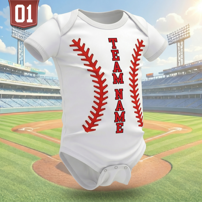 Custom Baby Baseball Jersey Bodysuit