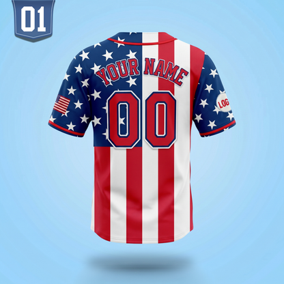 Custom America 250 Years Baseball Jersey