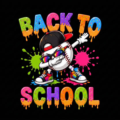 Custom Back To School Ice Cream Drip Baseball Jersey For Boys