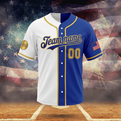 Split Design Baseball Jersey