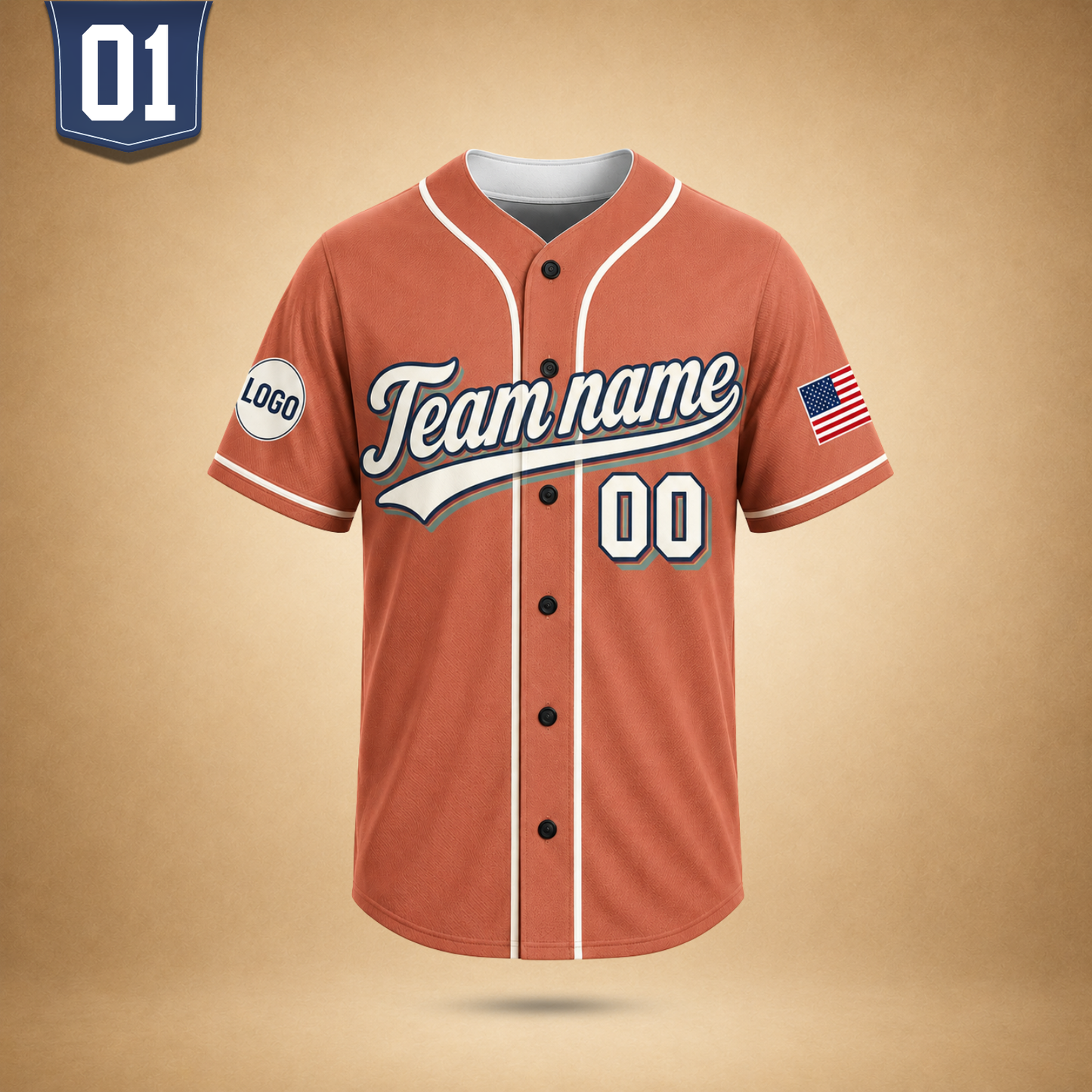Custom Vintage Baseball Jersey – Personalized Team Name & Number