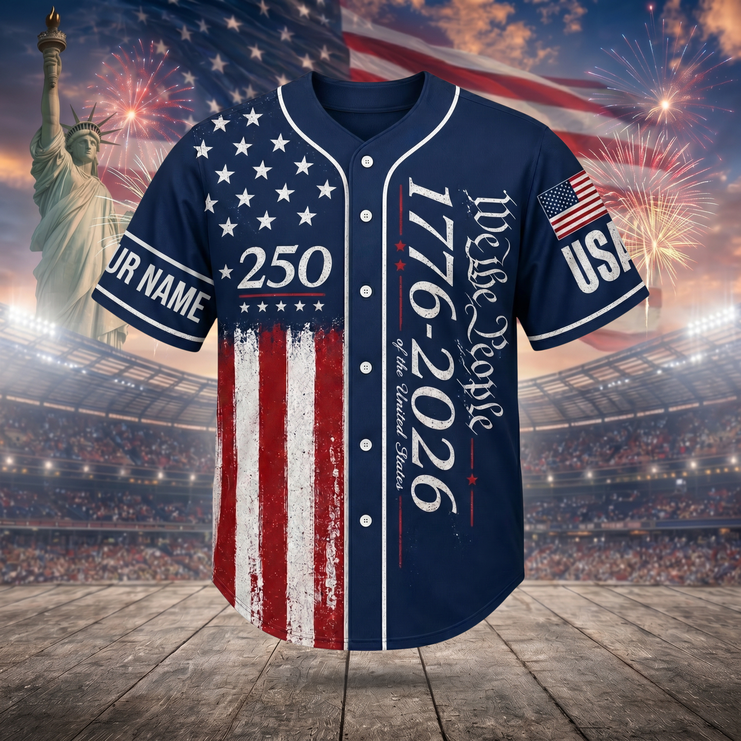 America 250th Anniversary Baseball Jersey