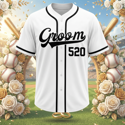 Custom Groom & Groomsmen Baseball Jersey | Personalized Bachelor Party Jerseys