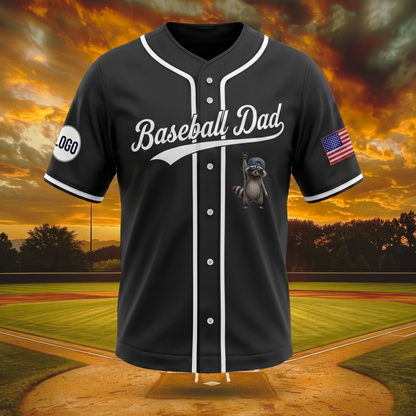NEW ARRIVALS !!! Funny Raccoon Ballfield Dark Meme Custom Baseball Jersey