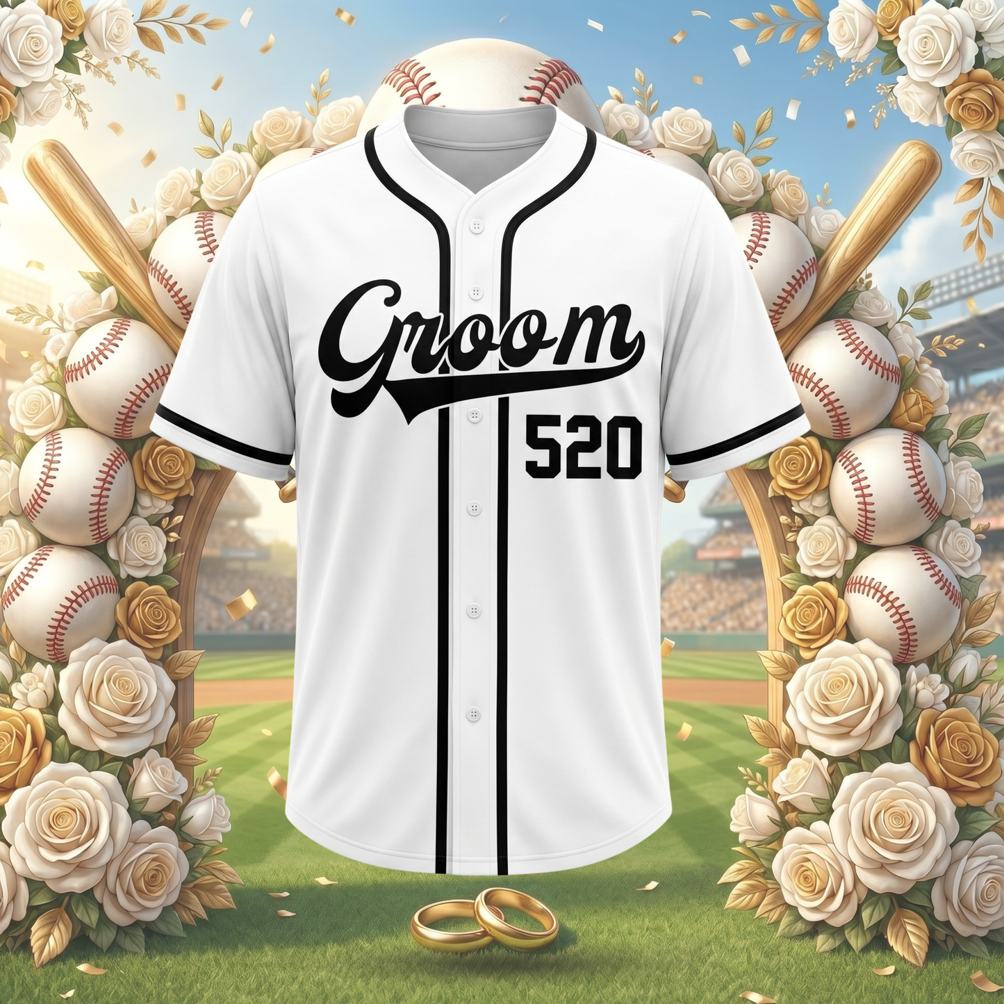 Custom Groom & Groomsmen Baseball Jersey | Personalized Bachelor Party Jerseys