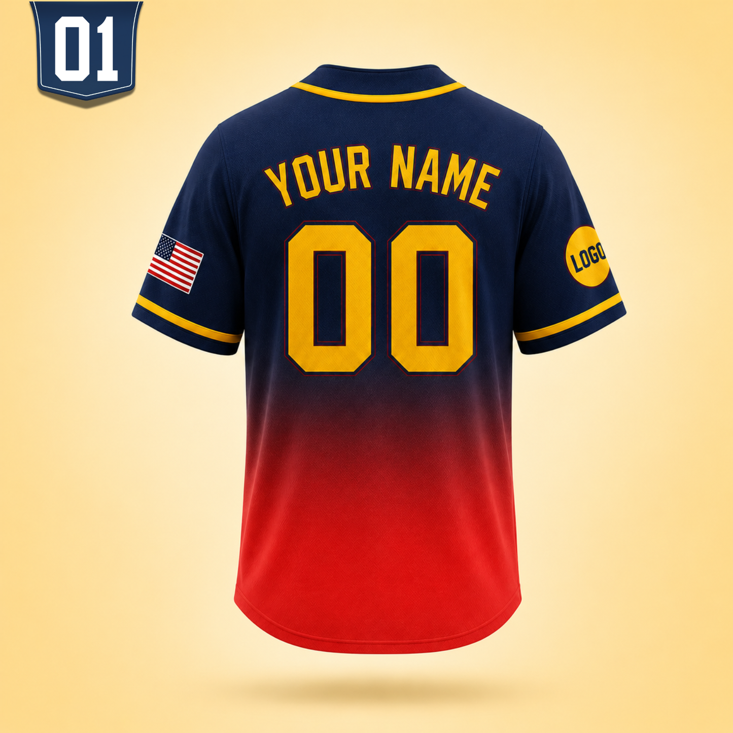 Custom Gradient Baseball Jersey | Personalized Team Sports