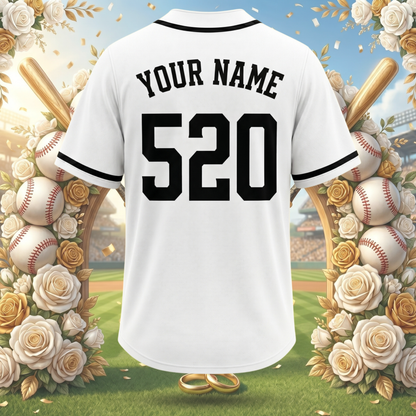 Custom Groom & Groomsmen Baseball Jersey | Personalized Bachelor Party Jerseys