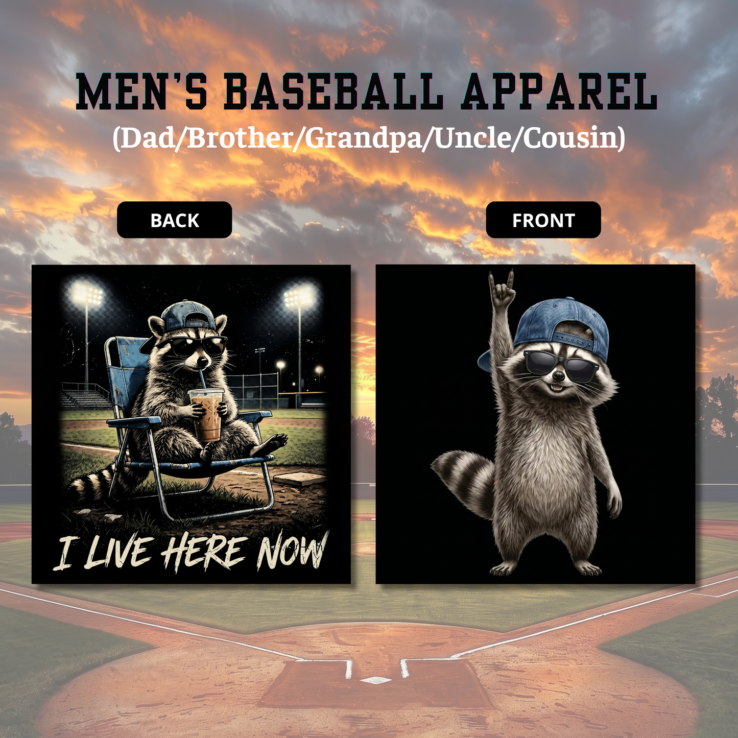 NEW ARRIVALS !!! Funny Raccoon Ballfield Dark Meme Custom Baseball Jersey