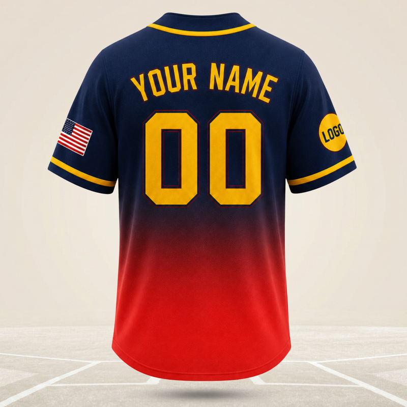 Custom Gradient Baseball Jersey | Personalized Team Sports