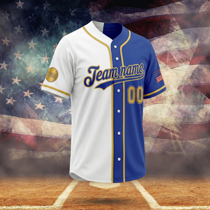 Split Design Baseball Jersey