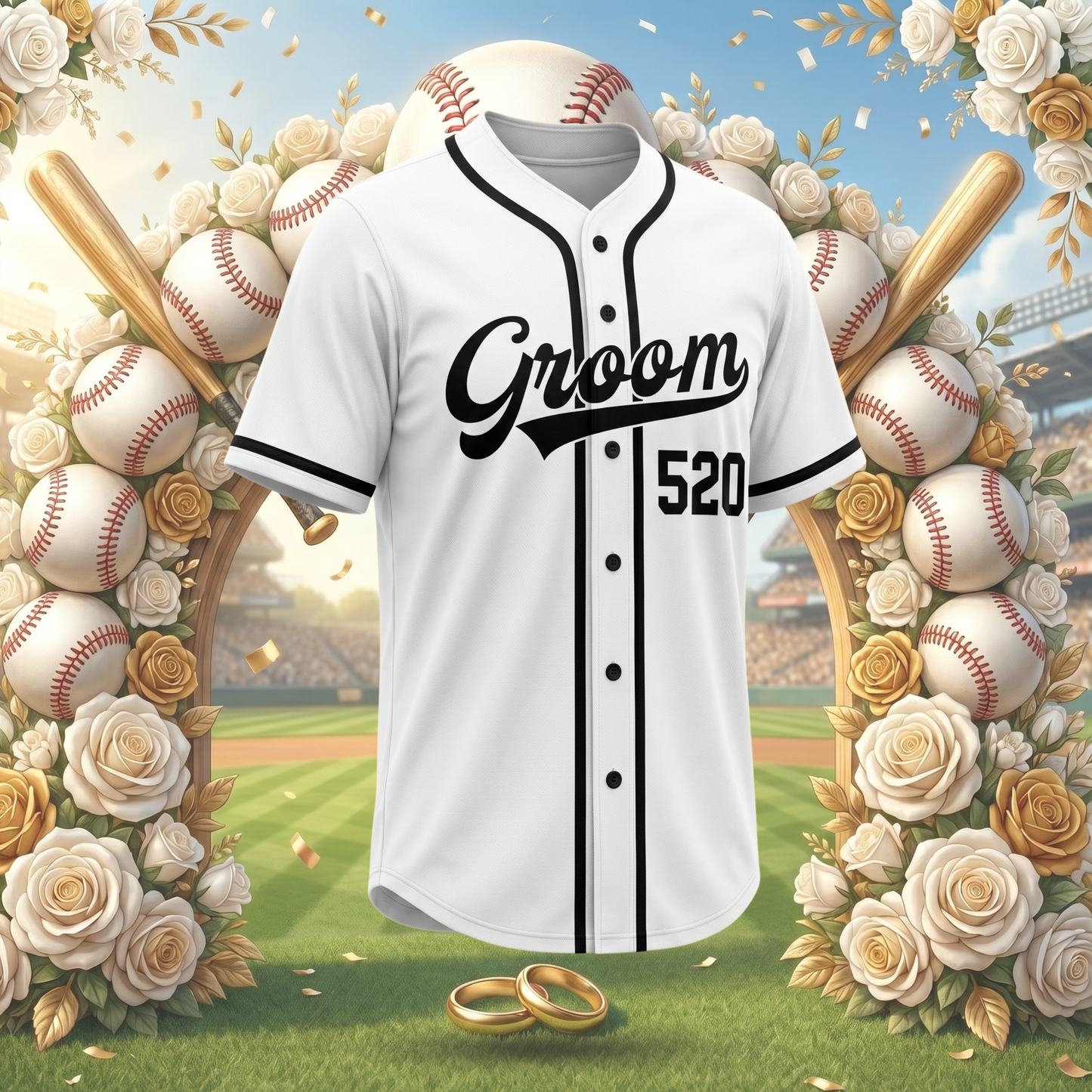 Custom Groom & Groomsmen Baseball Jersey | Personalized Bachelor Party Jerseys