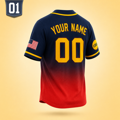 Custom Gradient Baseball Jersey | Personalized Team Sports