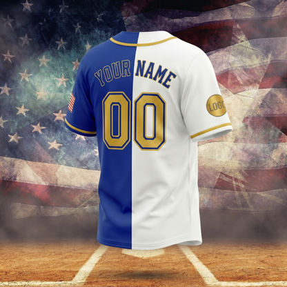 Split Design Baseball Jersey