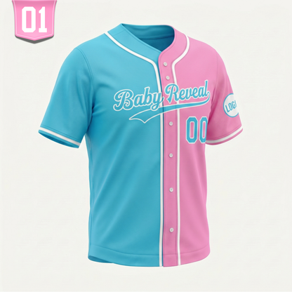 Personalized Baby Reveal Baseball Jersey | Custom Family Matching