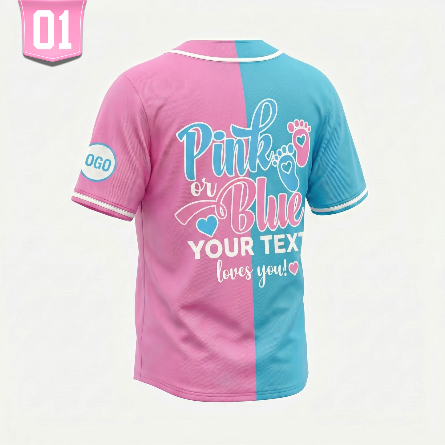 Personalized Baby Reveal Baseball Jersey | Custom Family Matching