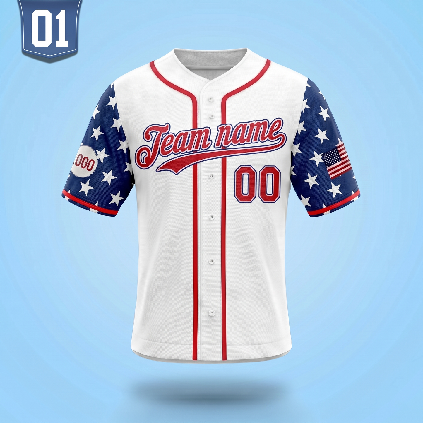 Custom America 250 Years Baseball Jersey