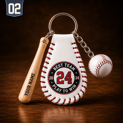 Custom Leather Baseball Keychain Gift | Must-Have Accessory for True Fans