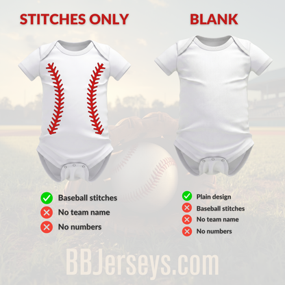 Custom Baby Baseball Jersey Bodysuit | Personalized Newborn Game Day Outfit