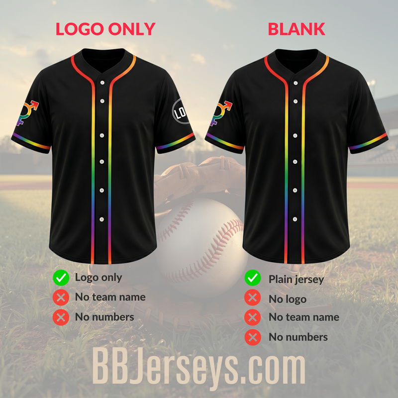 Custom LGBTQ Pride Month Baseball Jersey | Personalized Name & Number