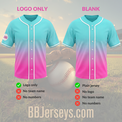 Trendy Kids Ice Cream Drip Baseball Jersey | Featured Mascot on Back