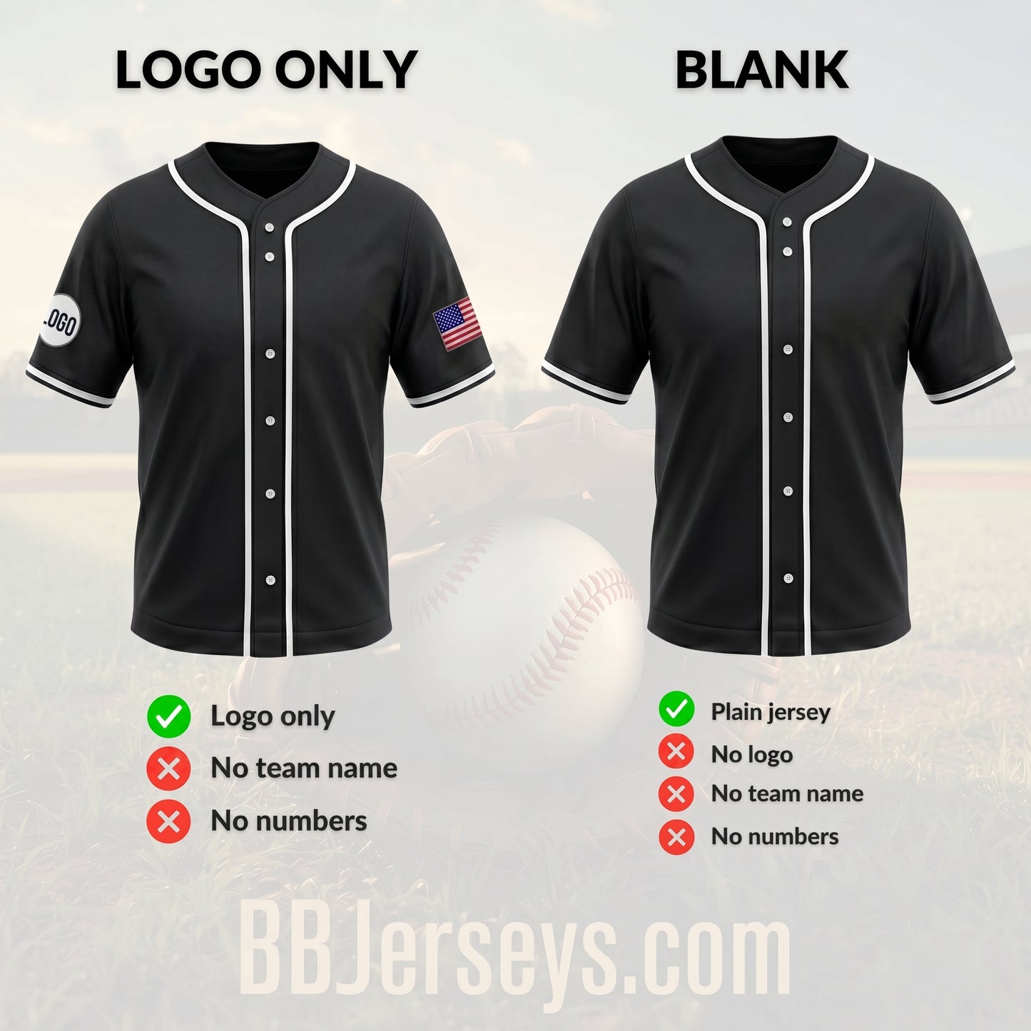 Premium Custom Baseball Jersey – Design Your Own Team Name & Number