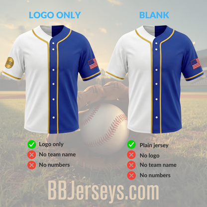 Custom Split Baseball Jersey | Personalized Two-Tone Team Name & Number