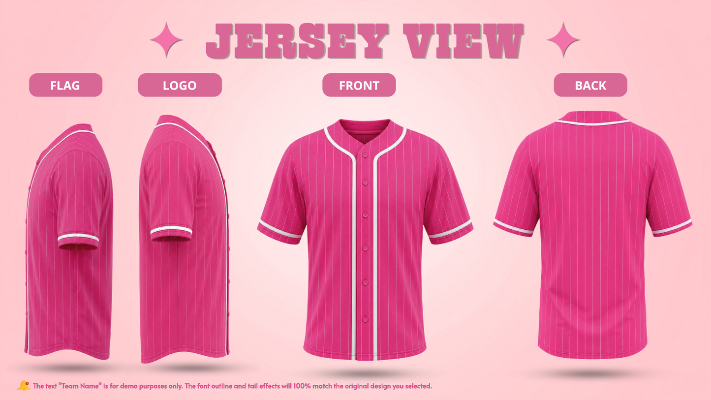 Custom Pinstripe Baseball Jerseys | Personalized Name & Number