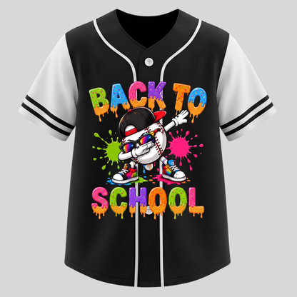 Custom Back To School Ice Cream Drip Baseball Jersey For Boys