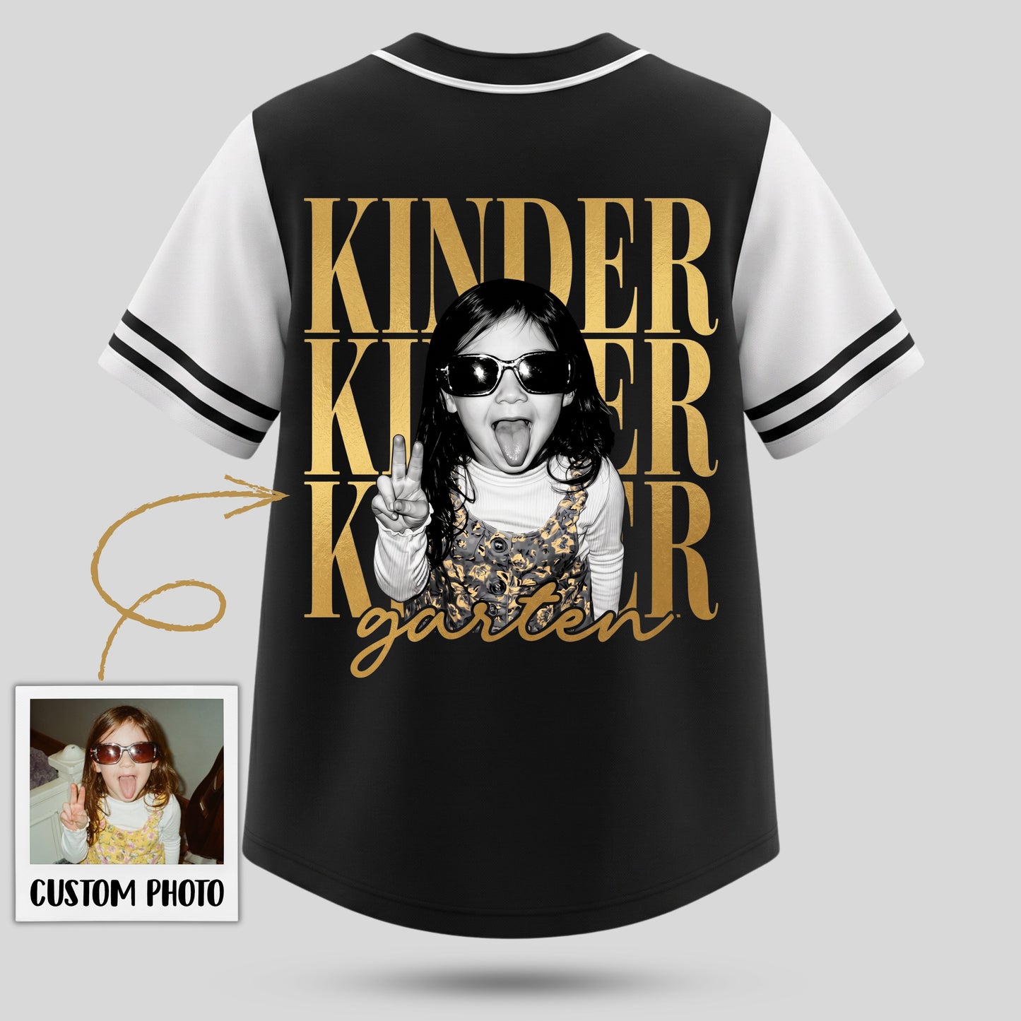 Trending Back To School 2026: Custom Vintage Photo Baseball Jersey For Boys, Girls & Teachers