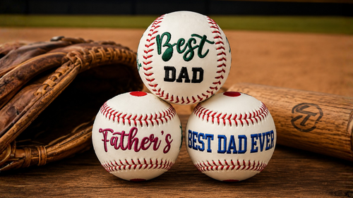 Personalized Embroidered Baseball, Custom Name & Number