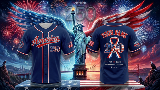 USA Flag Baseball Jersey