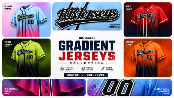 Custom Gradient Baseball Jersey | Personalized Team Sports