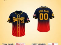 Custom Gradient Baseball Jersey | Personalized Team Sports
